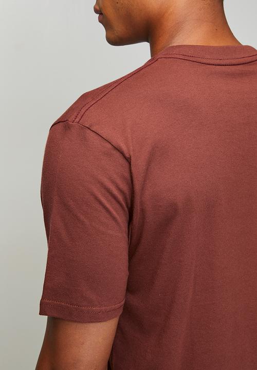 RVCA - Palmcrest Short sleeve Red Stitch - red earth