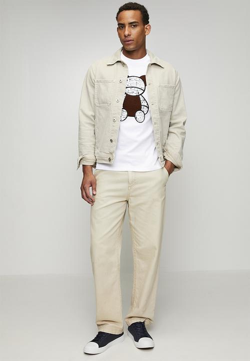 Ben Sherman - Ben Bear Chenille Fur 260g Tee-Shirt - White