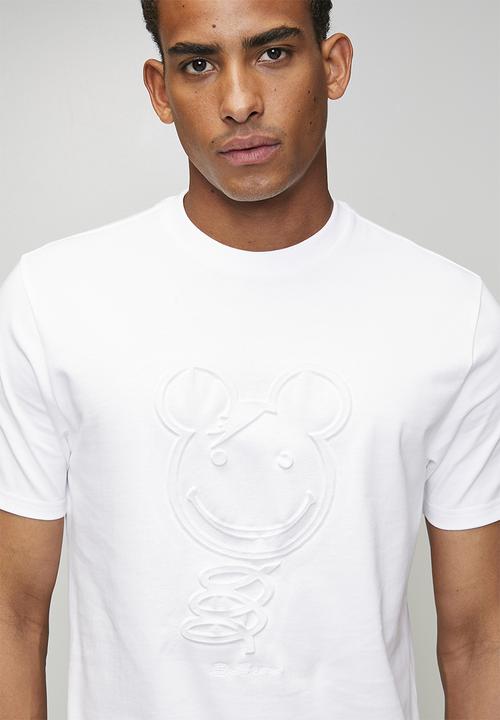Ben Sherman - 3D Embossed Happy Bear 260g Tee Shirt - White
