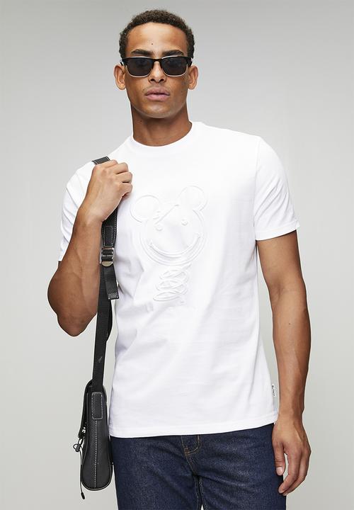 Ben Sherman - 3D Embossed Happy Bear 260g Tee Shirt - White
