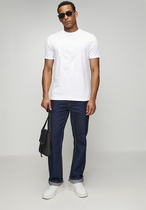 Ben Sherman - 3D Embossed Happy Bear 260g Tee Shirt - White