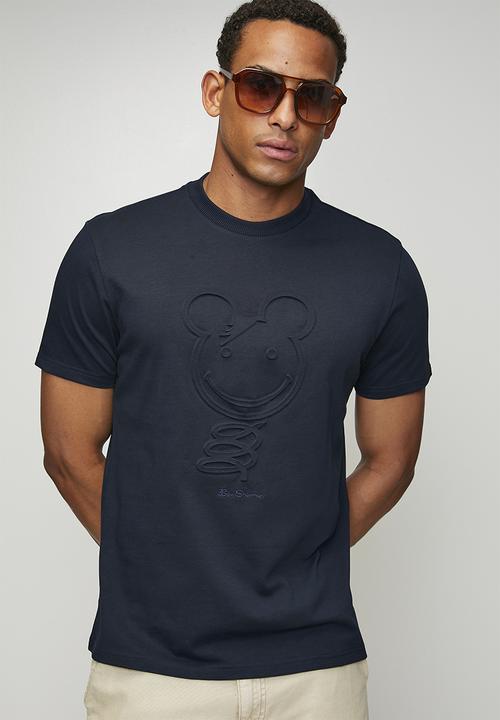Ben Sherman - 3D Embossed Happy Bear 260g Tee Shirt - Navy