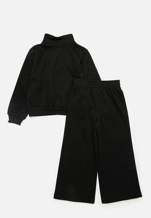 Nike - Nike wide leg club fleece set - black