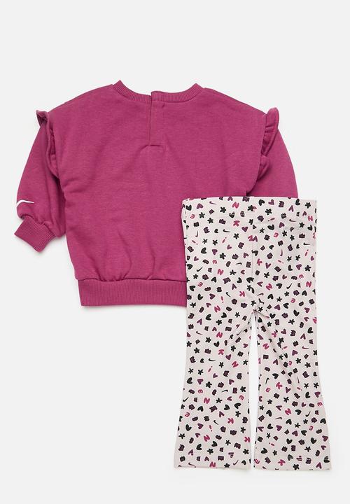 Nike - Nike essentials all-over print femme set - platinum violet
