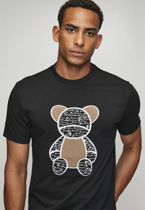 Ben Sherman - Ben Bear Chenille Fur 260g Tee-Shirt - Black