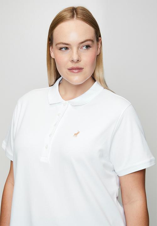 POLO - Plus wmn margot ss golfer - white
