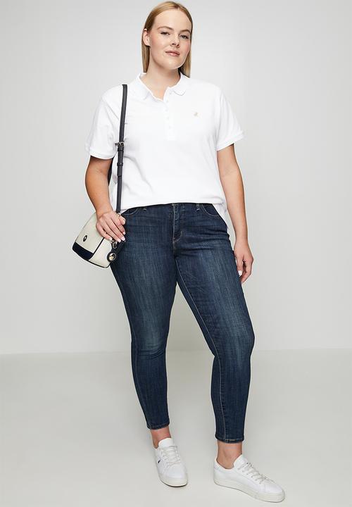 POLO - Plus wmn margot ss golfer - white