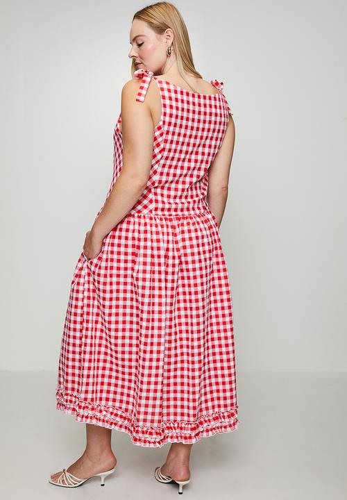 Me&B - Plus Pie Crust Dress - Red Gingham