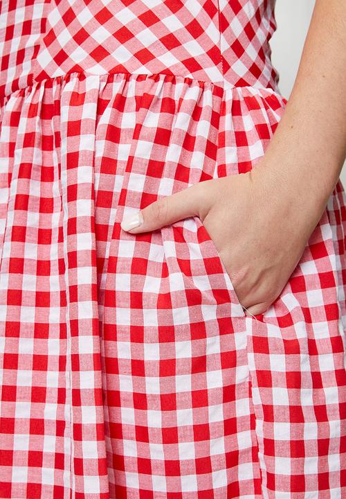 Me&B - Plus Pie Crust Dress - Red Gingham