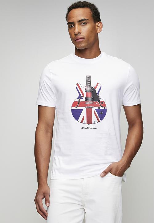 Ben Sherman - Union Jack Guitar Tee Shirt - White