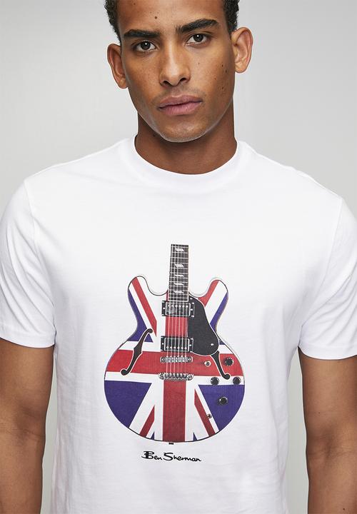 Ben Sherman - Union Jack Guitar Tee Shirt - White