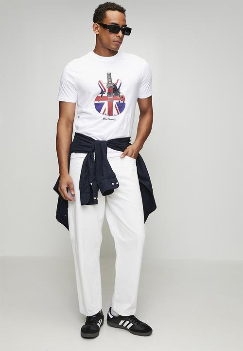 Ben Sherman - Union Jack Guitar Tee Shirt - White