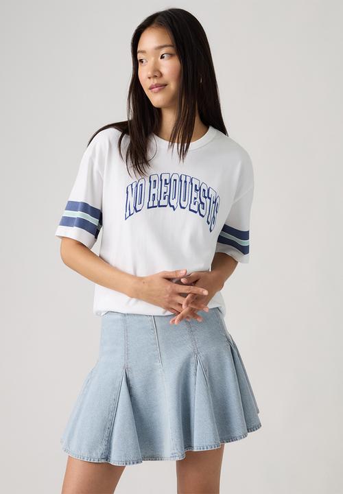 Levi’s® - Gr tabor tee za no requests bright white slv stripes - sunshine blue
