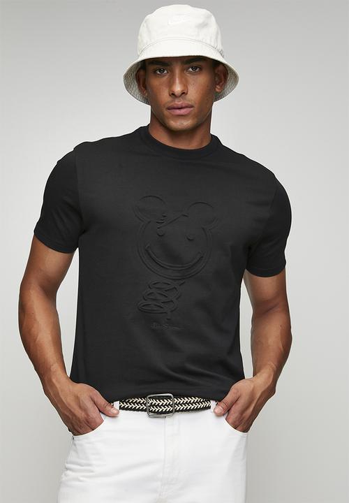Ben Sherman - 3D Embossed Happy Bear 260g Tee Shirt - Black