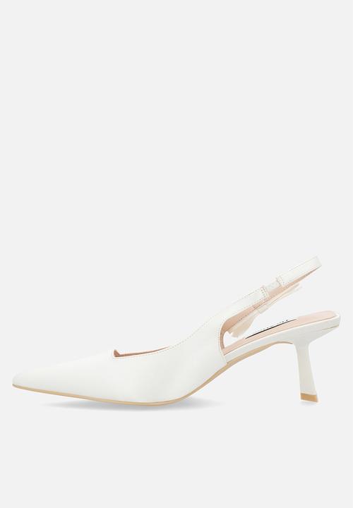 Be Mine - Almeria stiletto slingback heel - ivory satin