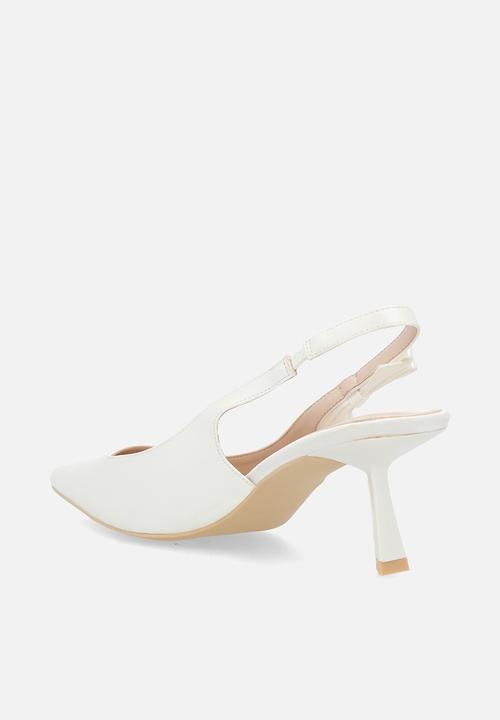 Be Mine - Almeria stiletto slingback heel - ivory satin
