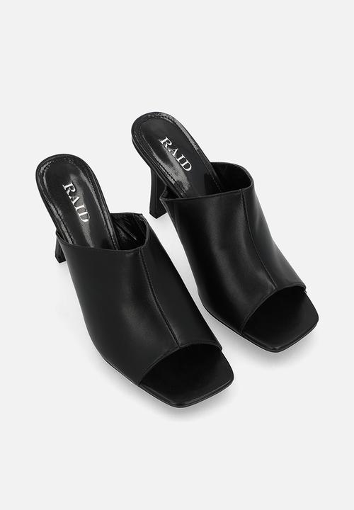 Raid London - Manola stiletto mule heel - black pu