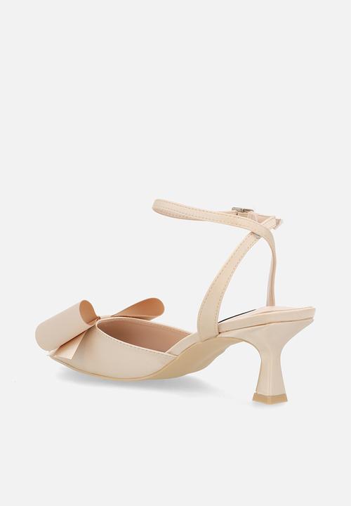 Be Mine - Rumena stiletto ankle strap heel - champagne satin