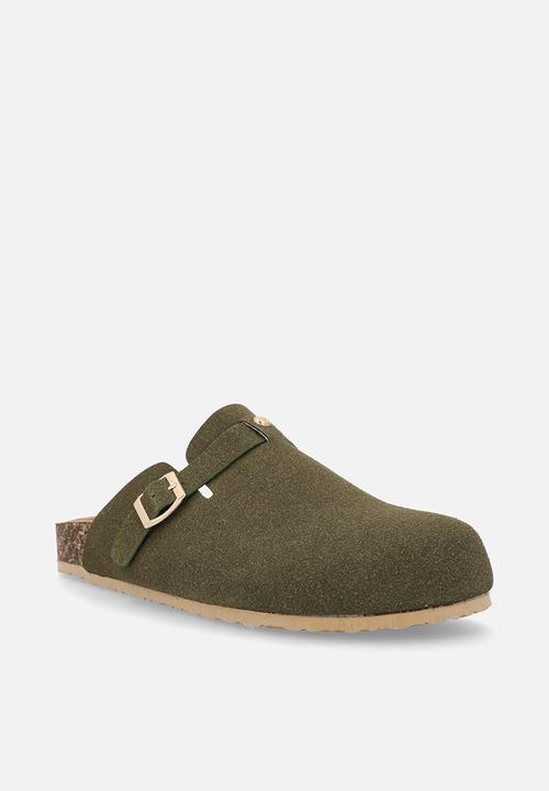 Viabeach - Qork 12 cork buckle slipper - olive