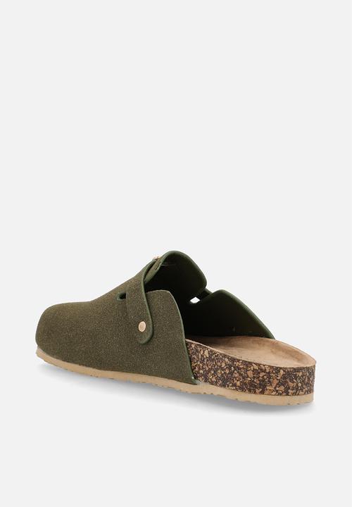 Viabeach - Qork 12 cork buckle slipper - olive