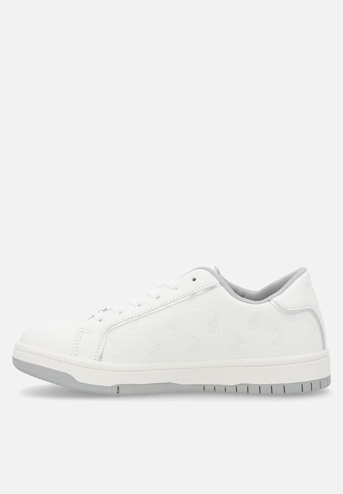 POLO - Deboss monogram sneaker - white