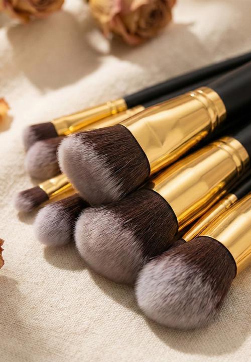 Glam Beauty - Make Up Brush 14 Piece Set - Black & Rose Gold