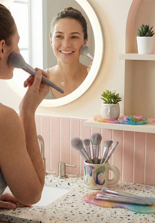 Glam Beauty - Make Up Brush 10 Piece Set - Purple Shades