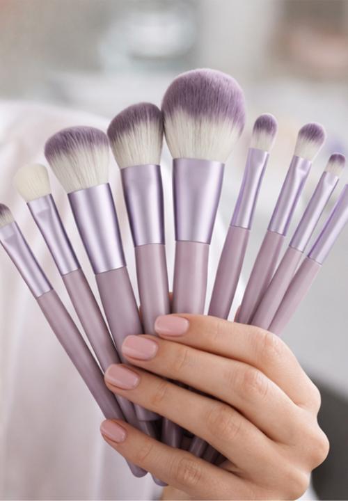 Glam Beauty - Make Up Brush 10 Piece Set - Purple Shades