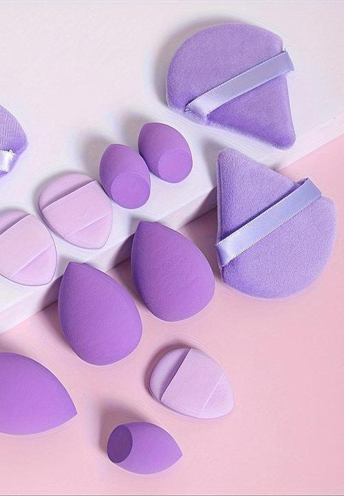 Glam Beauty - Make Up Sponge 14 Piece Set - Purple