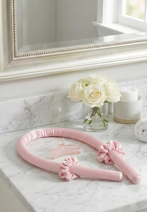 Glam Beauty - Heatless Curling Set 4 in 1 - Soft Pink