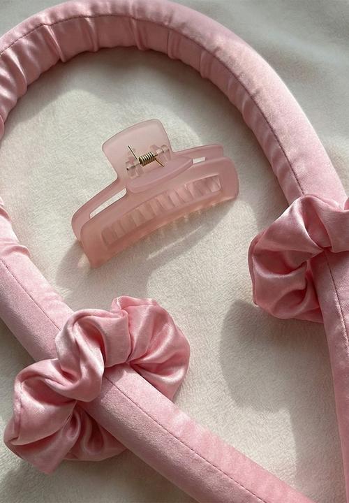 Glam Beauty - Heatless Curling Set 4 in 1 - Soft Pink