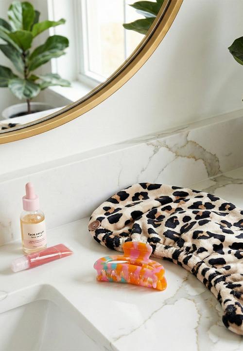 Glam Beauty - Microfiber Hair Towel - Leopard
