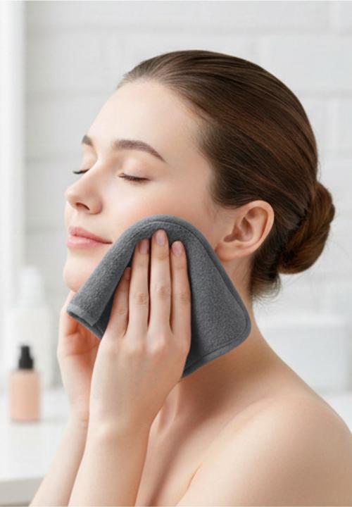 Glam Beauty - Large Magic Make Up Remover 2 Piece Set - Light Grey