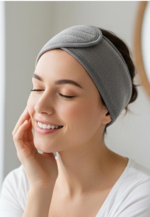Glam Beauty - Adjustable Headband 2 Piece Set - Grey