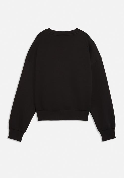PUMA - Ess Elevated Oversized Logo Crew Dk - Puma Black