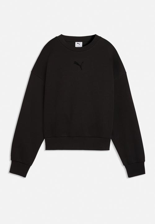 PUMA - Ess Elevated Oversized Logo Crew Dk - Puma Black