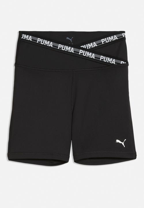 PUMA - W Strong Cross Front Short Tight - Puma Black
