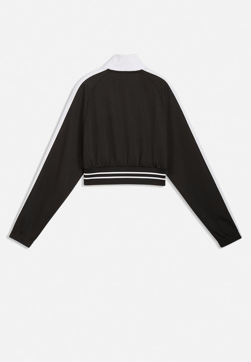 PUMA - T7 Pique Relaxed Cropped Track Jacket Pu - Puma Black