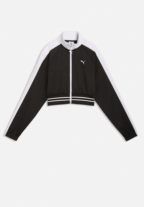 PUMA - T7 Pique Relaxed Cropped Track Jacket Pu - Puma Black
