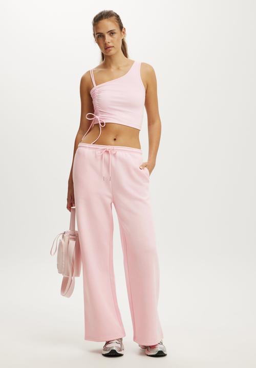 Cotton On - Ultra Soft Asymmetric Side Gather Tank - Cherry Dream