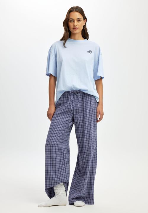 Cotton On - Oversized lounge graphic tee - violet blue/ dreaming of you