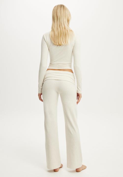 Cotton On - Dreamy soft roll waist pant - butterscotch marle