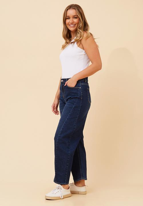 MANDI - High Waist Barrel Jean - Denim