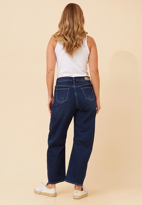 MANDI - High Waist Barrel Jean - Denim