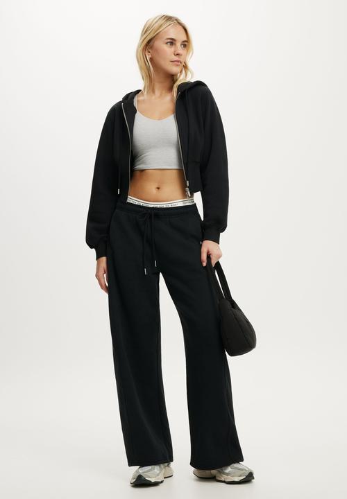 Cotton On - Summer Fleece Contour Zip Through - Black