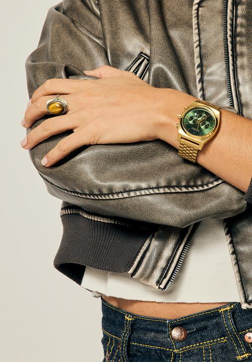 Nixon - Time Teller Chrono - Gold / Green Sunray