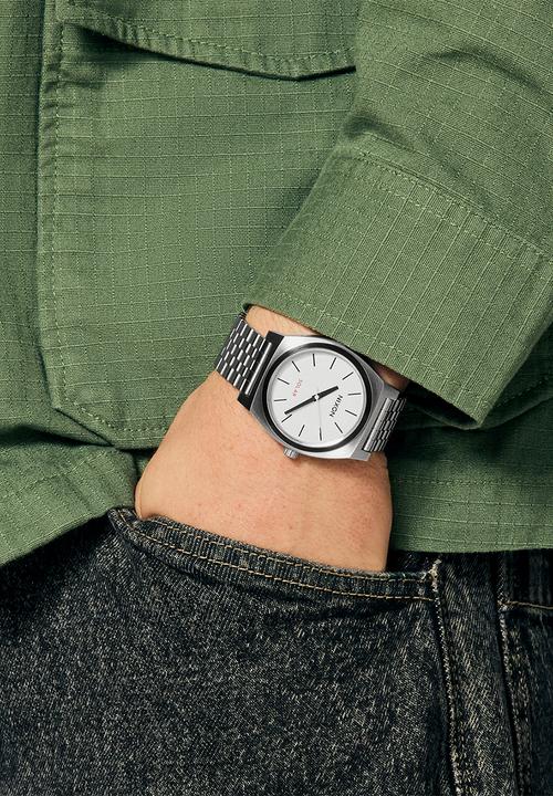 Nixon - Time Teller Solar  - Silver / White Lume