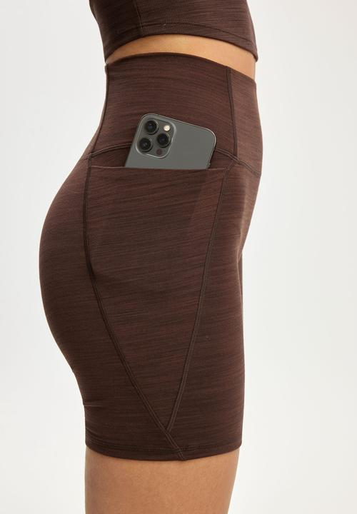Cotton On - Ultra Soft Side Pocket Bike Short - French Roast Marle