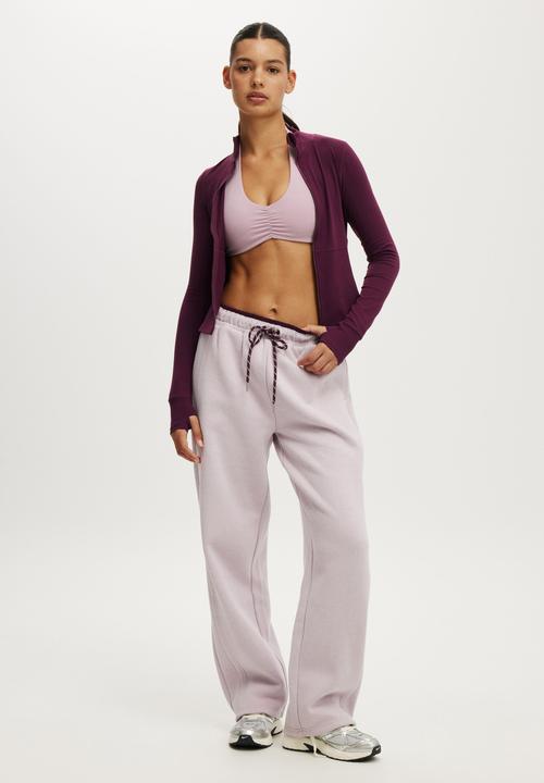 Cotton On - Active Core Zip Through Long Sleeve - Pickled Beet