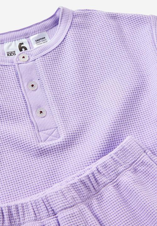 Cotton On - Sully Long Sleeve Pyjama Set - Vintage Lilac
